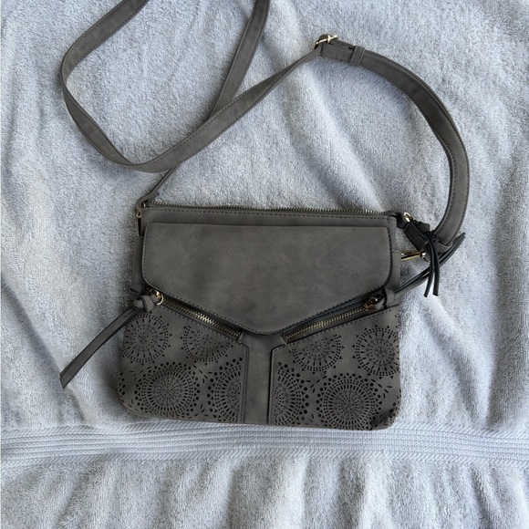 Handbags - Elegant Gray Crossbody Bag